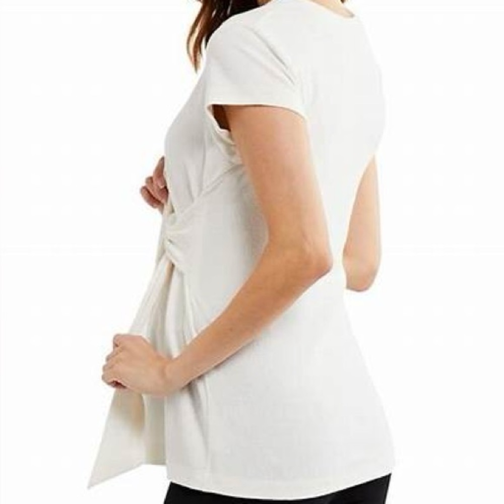Pea in the Pod Tie Front Textured Maternity Top - Picture 2 of 4